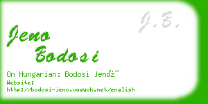 jeno bodosi business card